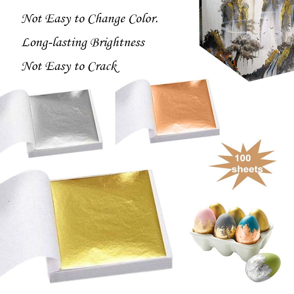 Gold Foil Flakes - 100 Stück Nachahmung von Golds, Silber,