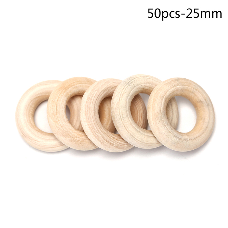 Wood Ring Blank - Bestseller 5/10/20/50 Stück Unbehandelte Massive Holzringe