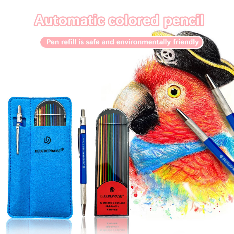 Staedtler Pencil Lumocolor - 12/24 farbige Minen, 2,0 mm, Druckbleistift-Set,