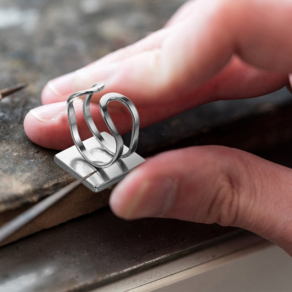 Resin Crafts Diy - 4 Stück DIY Edelstahl-Ringboden Quadratische Fassung