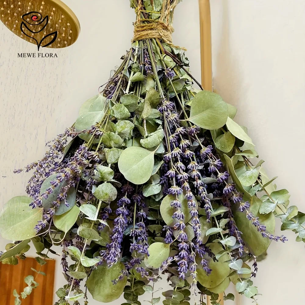 Dried Flower Bulk - 30 Stück getrocknete Blumen, konservierte Eukalyptusblätter,