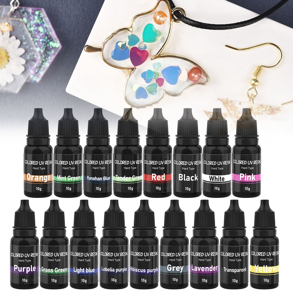Epoxy Uv Resin Kit - 10g Farbe UV-Kleber Epoxidharz Kleber hoch