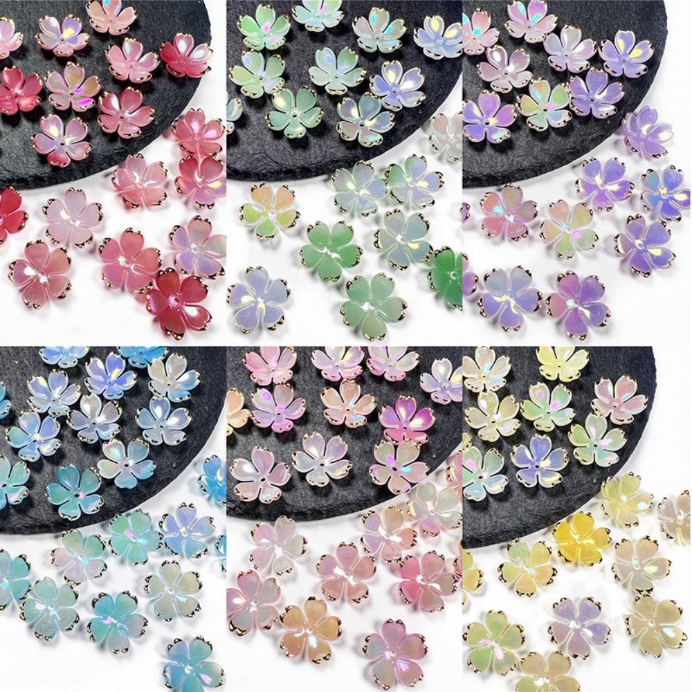 Resin Craft Projects - 50 Stück/Set 19mm Acryl-Kirschblüten-Perlen Blütenblätter Anhänger