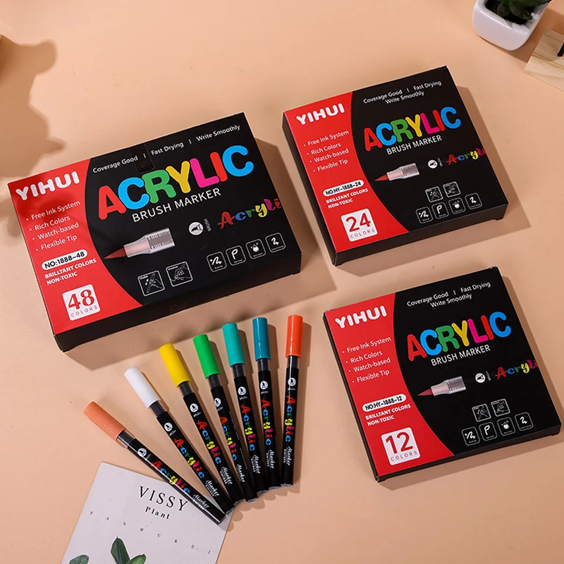 Copic Marker Classic - 12/24/36/48/60 Farben Acryl-Marker Farbstifte Pinselspitze Farbmarker