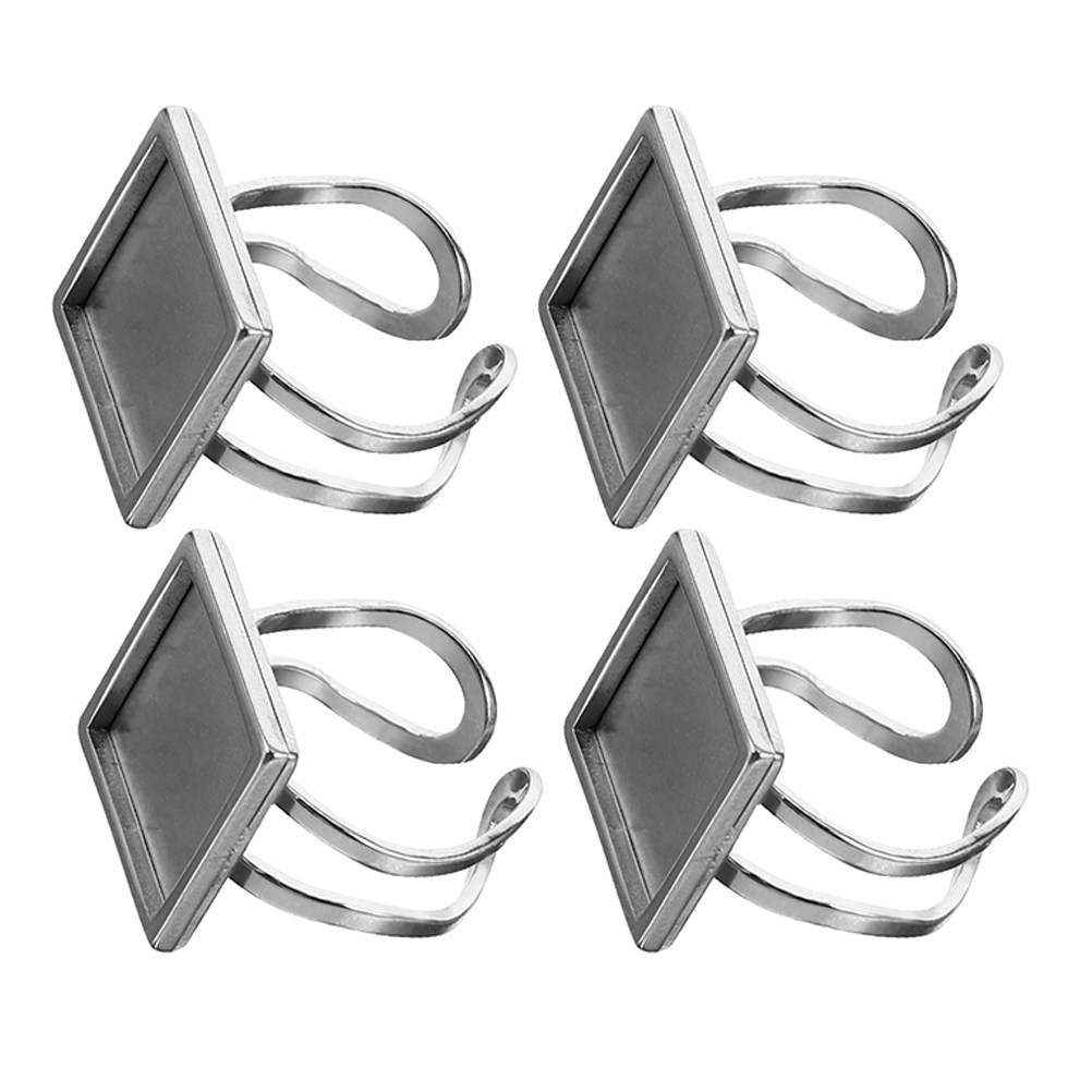 4 Stück Edelstahl-Ringsockel,  – Resin Crafts Diy Bewertung und Preis